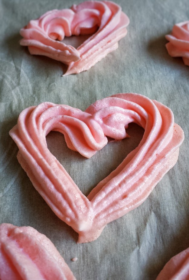 Heart-Shaped Meringue Cookies